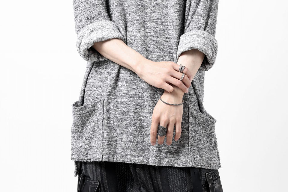 画像をギャラリービューアに読み込む, ISAMU KATAYAMA BACKLASH RANDOM PILE FABRIC L/S RELAXY TOPS (GREY)