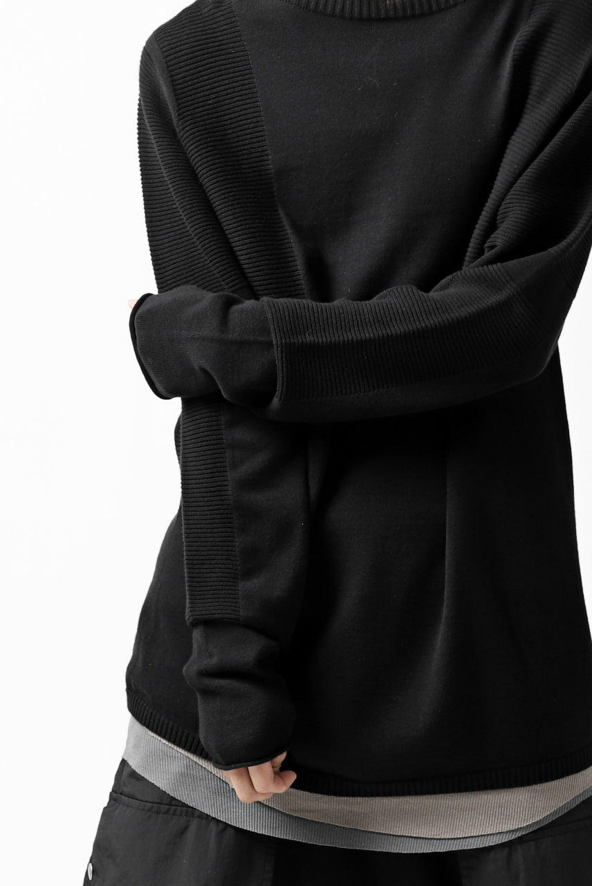 画像をギャラリービューアに読み込む, A.F ARTEFACT "WHOLEGARMENT" MOCKNECK KNIT PULLOVER (BLACK)
