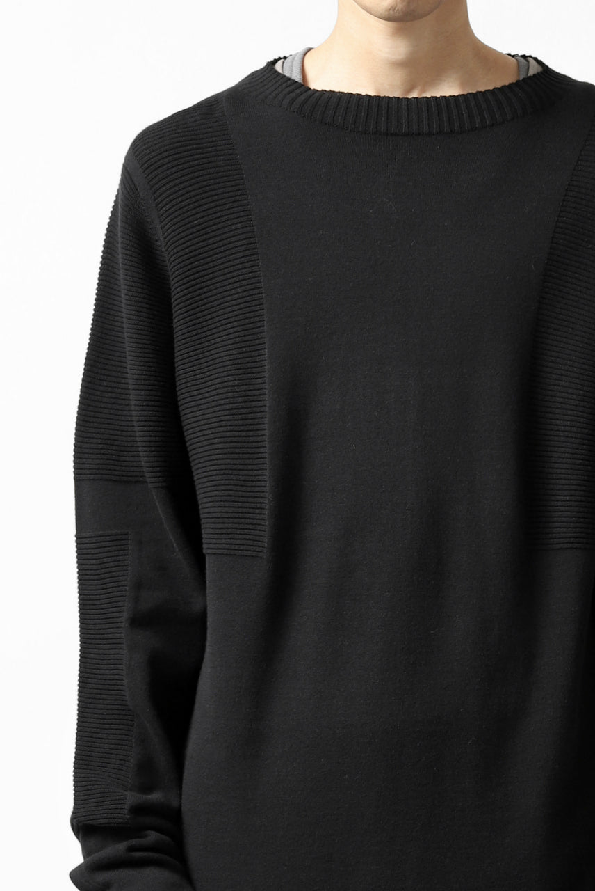 画像をギャラリービューアに読み込む, A.F ARTEFACT "WHOLEGARMENT" MOCKNECK KNIT PULLOVER (BLACK)