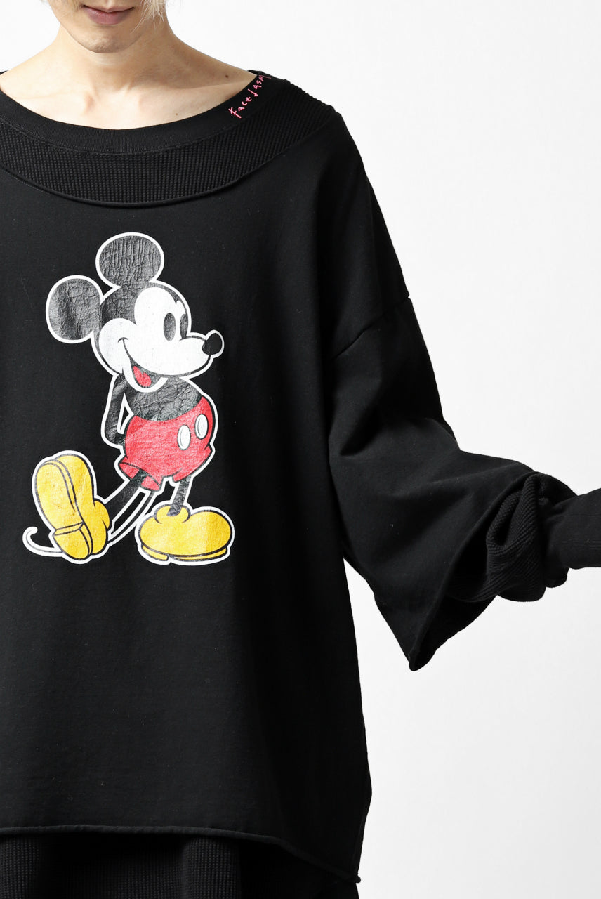 画像をギャラリービューアに読み込む, FACETASM × DISNEY Collaboration MICKEY DOCKING LAYER TOPS (BLACK)