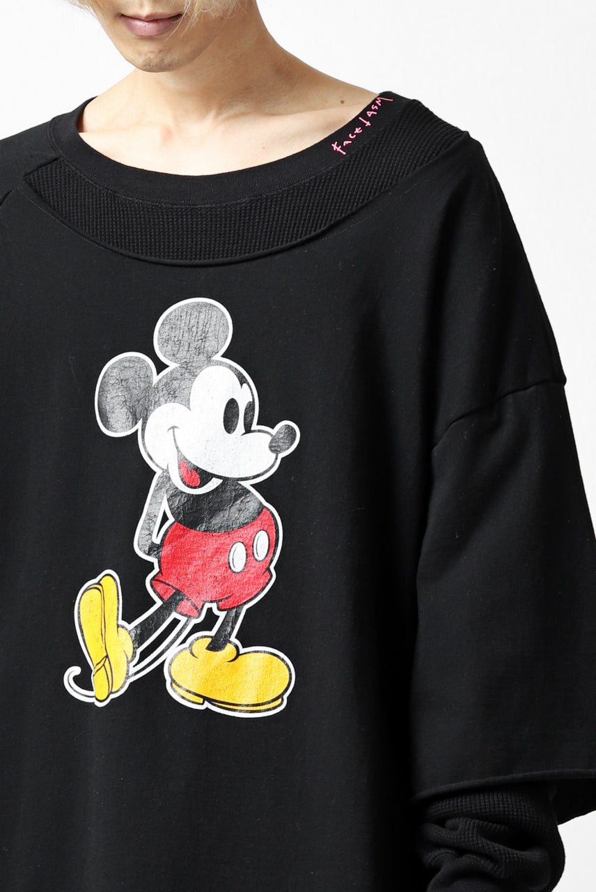 画像をギャラリービューアに読み込む, FACETASM × DISNEY Collaboration MICKEY DOCKING LAYER TOPS (BLACK)