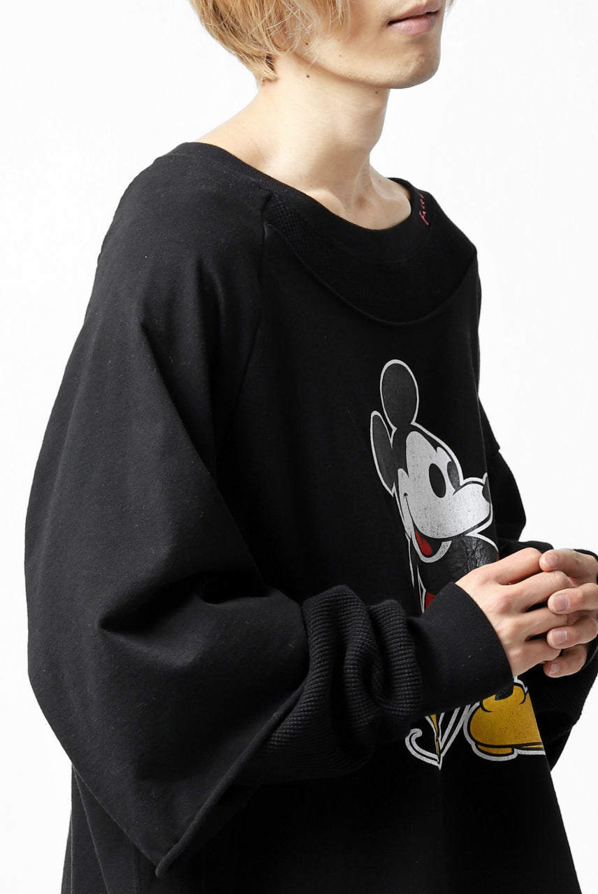 画像をギャラリービューアに読み込む, FACETASM × DISNEY Collaboration MICKEY DOCKING LAYER TOPS (BLACK)