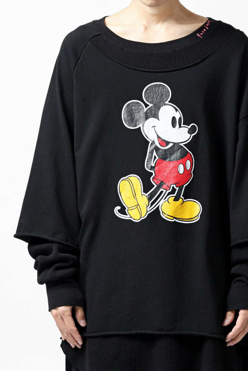 画像をギャラリービューアに読み込む, FACETASM × DISNEY Collaboration MICKEY DOCKING LAYER TOPS (BLACK)