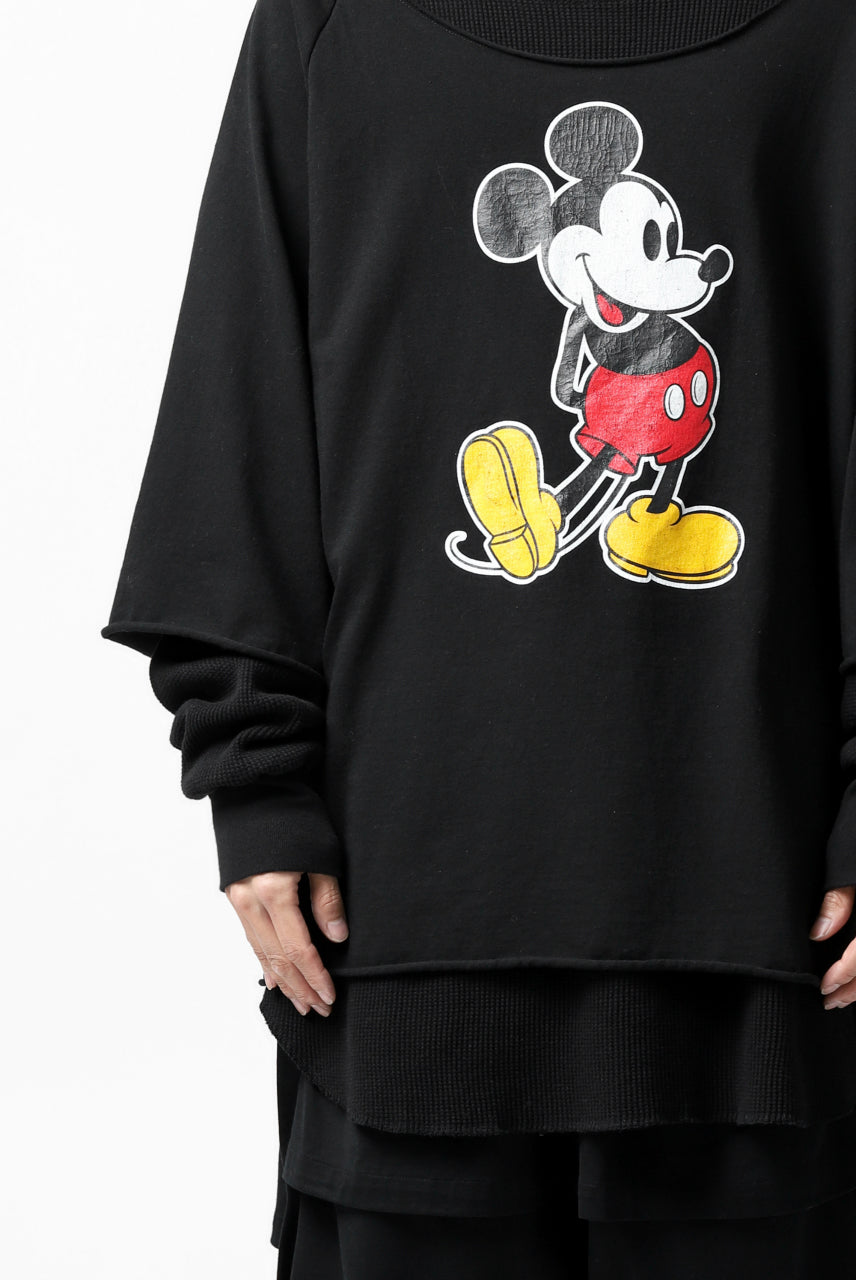 画像をギャラリービューアに読み込む, FACETASM × DISNEY Collaboration MICKEY DOCKING LAYER TOPS (BLACK)