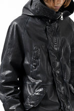 Load image into Gallery viewer, ISAMU KATAYAMA BACKLASH N-3B FLIGHT JACKET / GOAT LEATHER (GARMENT + SPRAY DYED BLACK)