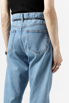 Load image into Gallery viewer, FACETASM CROPPED PRINT DENIM PANTS (INDIGO)