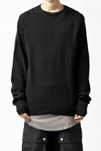 画像をギャラリービューアに読み込む, A.F ARTEFACT "WHOLEGARMENT" CREWNECK KNIT PULLOVER (BLACK)