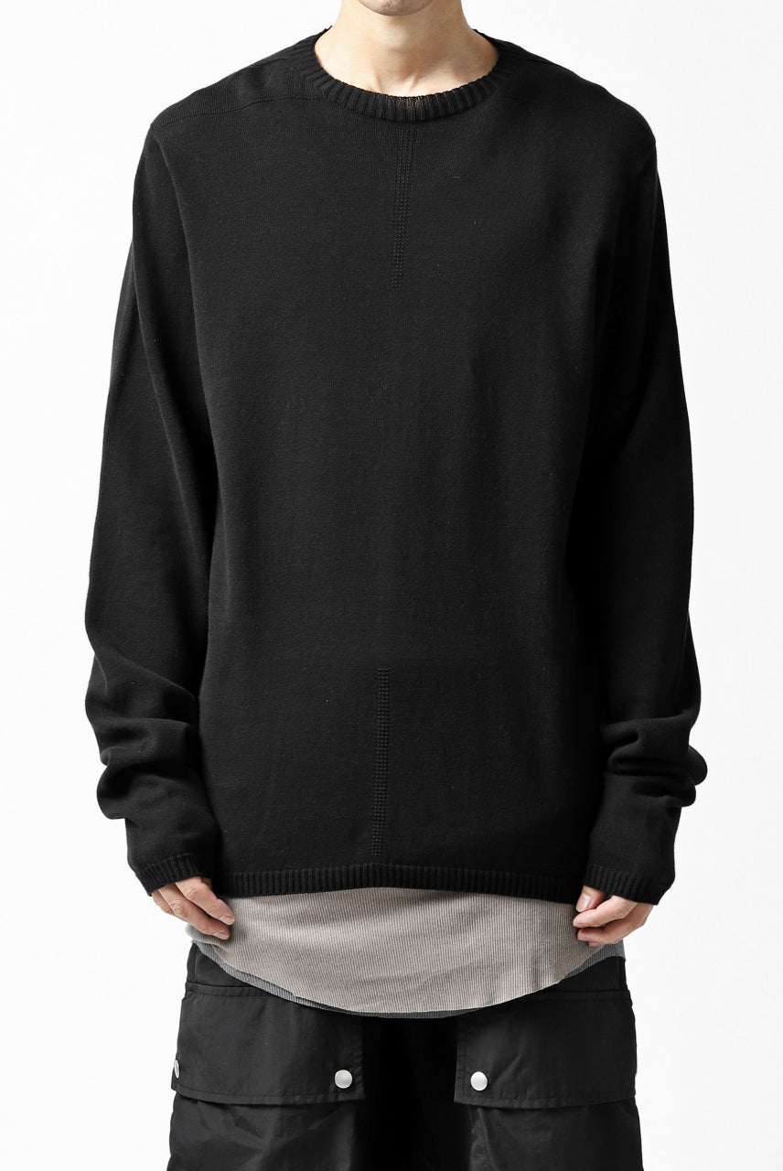 画像をギャラリービューアに読み込む, A.F ARTEFACT "WHOLEGARMENT" CREWNECK KNIT PULLOVER (BLACK)