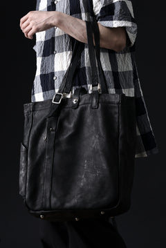 Load image into Gallery viewer, ISAMU KATAYAMA BACKLASH TOTE BAG / DOUBLE SHOULDER OBJECT DYED (BLACK) ※