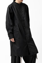 画像をギャラリービューアに読み込む, Y's STAND COLLAR LONG SHIRT / THIN TWILL (BLACK)