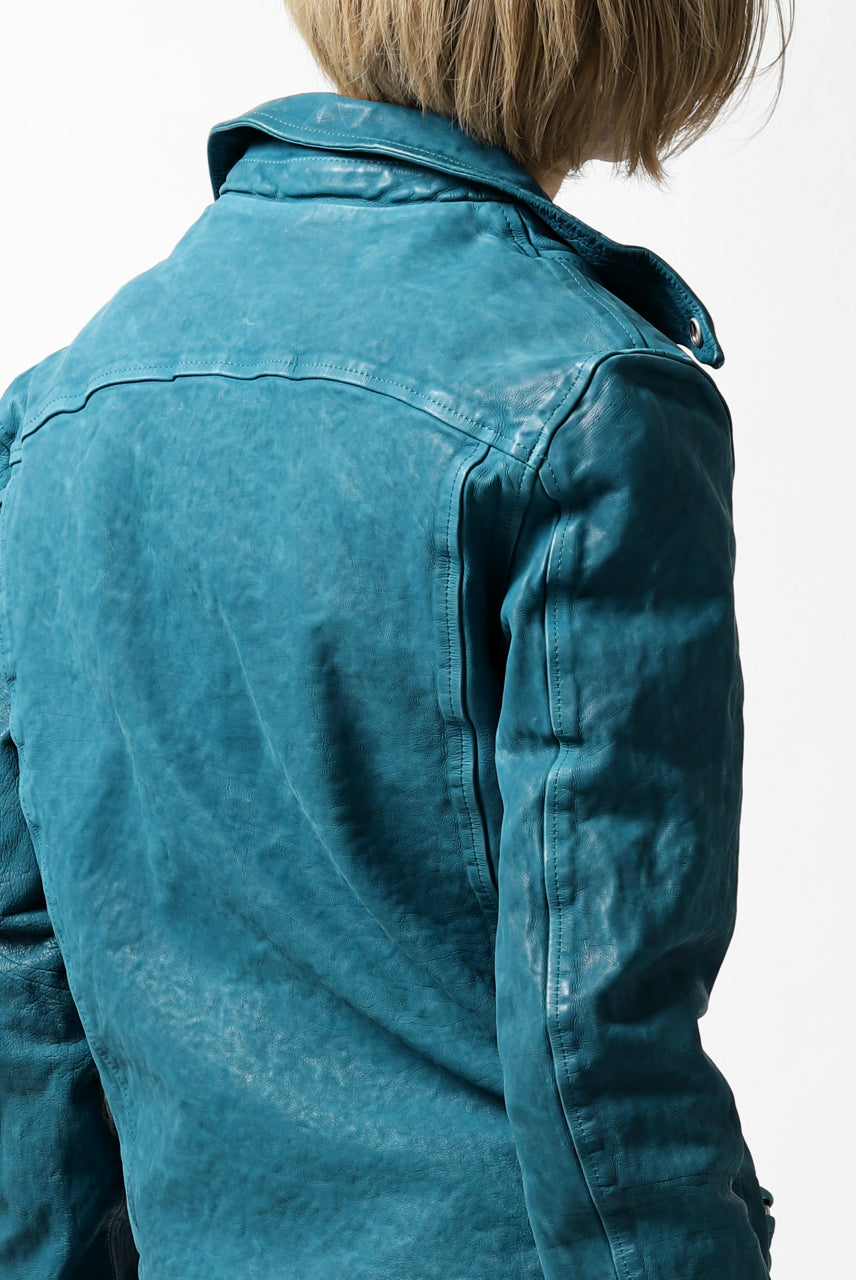 Load image into Gallery viewer, ISAMU KATAYAMA BACKLASH exclusive DOUBLE RIDERS JACKET / JP-CALF GARMENT WASHED (BLACK)