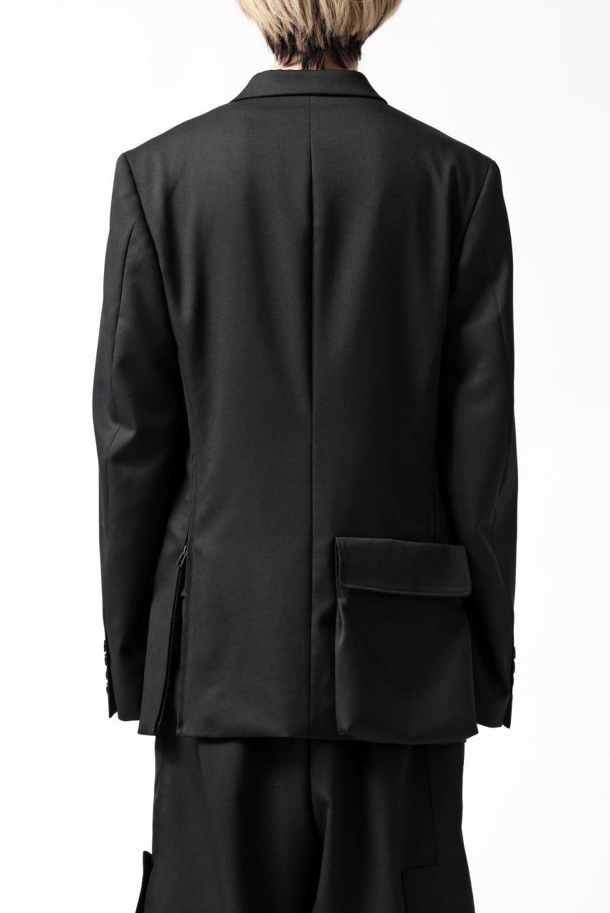 Load image into Gallery viewer, Y's BANG ON! No.163 GABARDINE SOLID POCKET JACKET (BLACK)