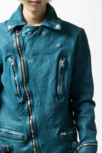 Load image into Gallery viewer, ISAMU KATAYAMA BACKLASH exclusive DOUBLE RIDERS JACKET / JP-CALF GARMENT WASHED (BLACK)