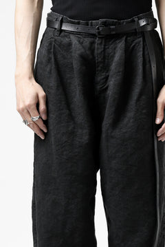 画像をギャラリービューアに読み込む, ISAMU KATAYAMA BACKLASH TAPERED TROUSERS / GARMENT NATURAL DYED LINEN CANVAS (SUMI)