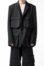 Load image into Gallery viewer, Y's BANG ON! No.163 GABARDINE SOLID POCKET JACKET (BLACK)