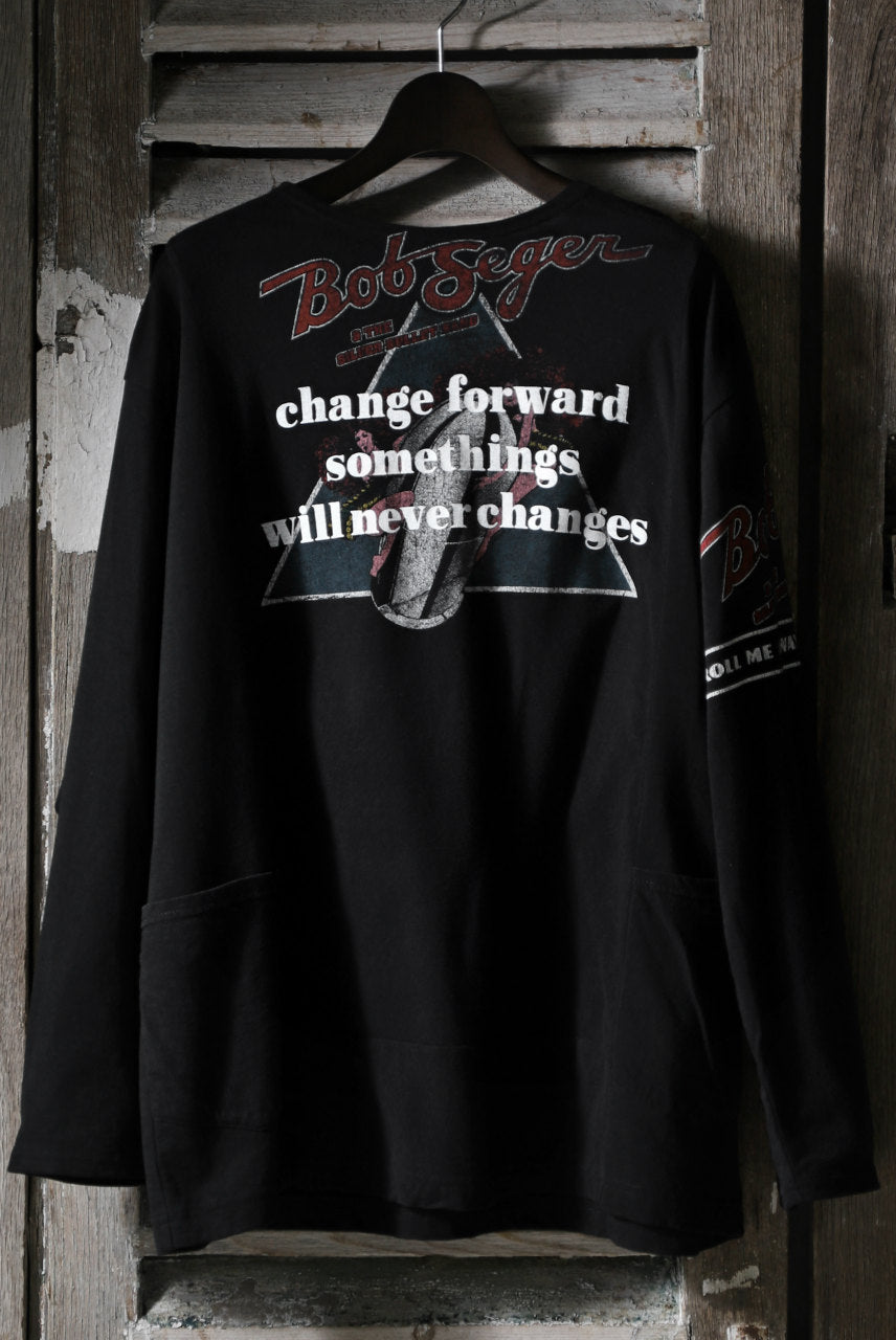 画像をギャラリービューアに読み込む, CHANGES VINTAGE REMAKE BOAT-NECK BAND L/S TEE (BLACK #A)