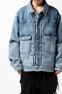 Load image into Gallery viewer, mastermind JAPAN TRUCKER JACKET / 2WAY STRETCH DENIM (INDIGO)