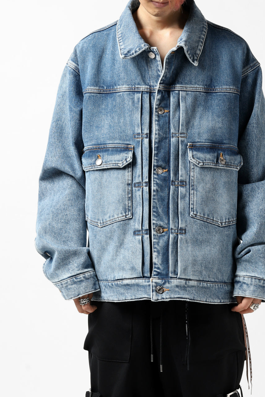 Load image into Gallery viewer, mastermind JAPAN TRUCKER JACKET / 2WAY STRETCH DENIM (INDIGO)