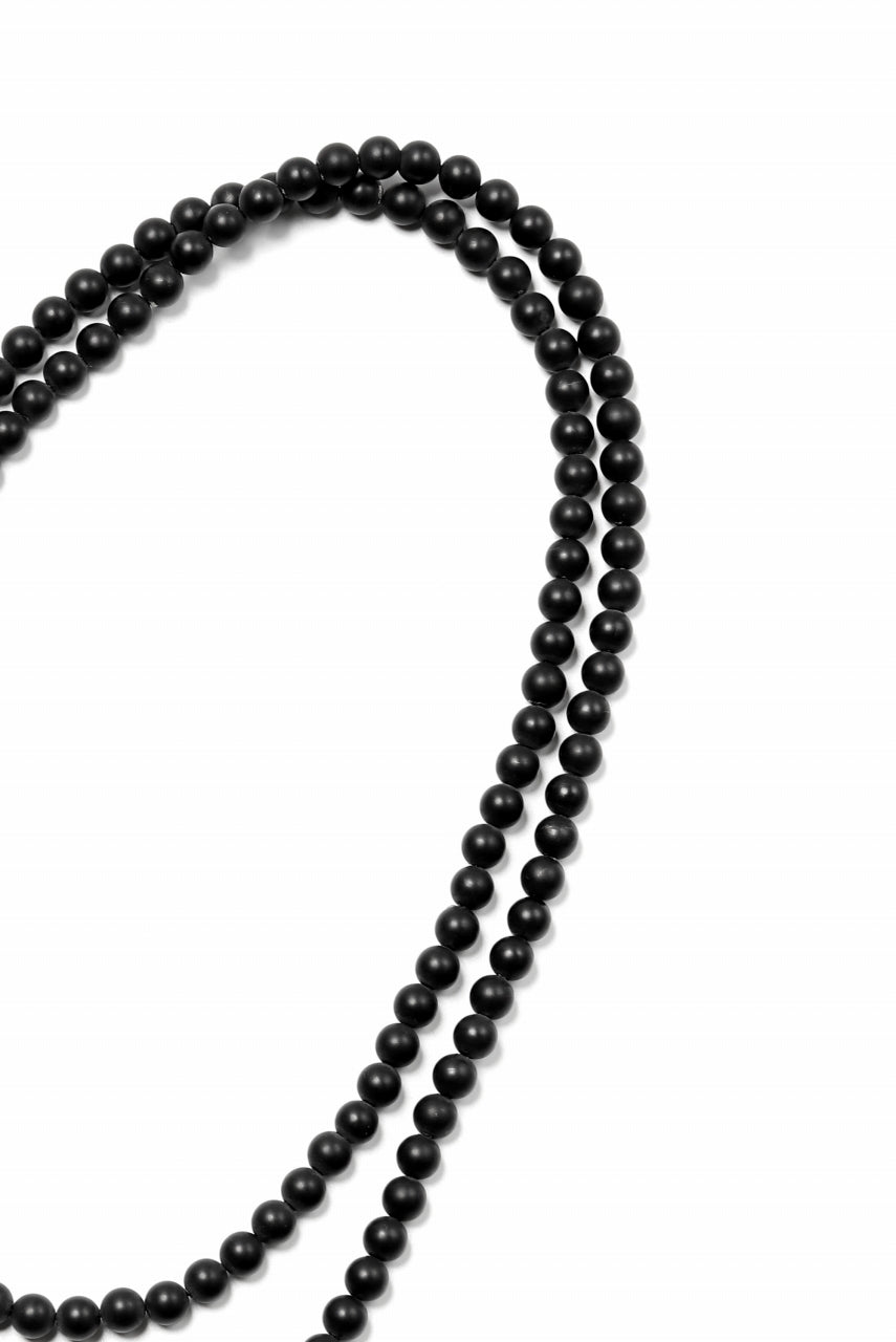 画像をギャラリービューアに読み込む, KLASICA TOPOL BEADS NECKLACE / ONYX+SILVER (MAT BLACK)