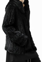 Load image into Gallery viewer, ISAMU KATAYAMA BACKLASH HOODIE KNIT BLOUSON / RABIT FUR (BLACK)