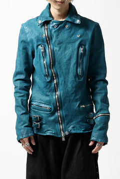 Load image into Gallery viewer, ISAMU KATAYAMA BACKLASH exclusive DOUBLE RIDERS JACKET / JP-CALF GARMENT WASHED (BLACK)