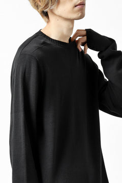 画像をギャラリービューアに読み込む, A.F ARTEFACT "WHOLEGARMENT" CREWNECK KNIT PULLOVER (BLACK)