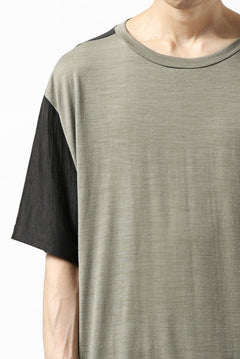 画像をギャラリービューアに読み込む, CAPERTICA ASYMMETRY BI COLOR TEE / SUPER120S WASHABLE WOOL (SEPIA)