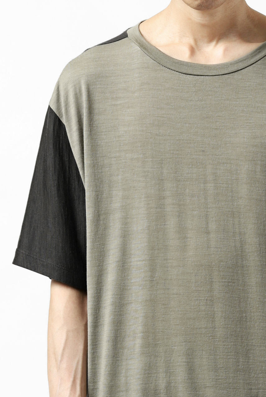 画像をギャラリービューアに読み込む, CAPERTICA ASYMMETRY BI COLOR TEE / SUPER120S WASHABLE WOOL (SEPIA)
