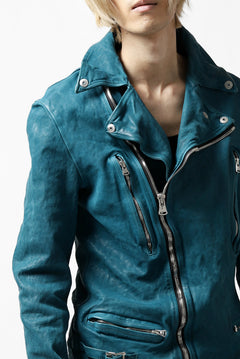 Load image into Gallery viewer, ISAMU KATAYAMA BACKLASH exclusive DOUBLE RIDERS JACKET / JP-CALF GARMENT WASHED (BLACK)