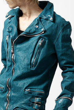 Load image into Gallery viewer, ISAMU KATAYAMA BACKLASH exclusive DOUBLE RIDERS JACKET / JP-CALF GARMENT WASHED (BLACK)