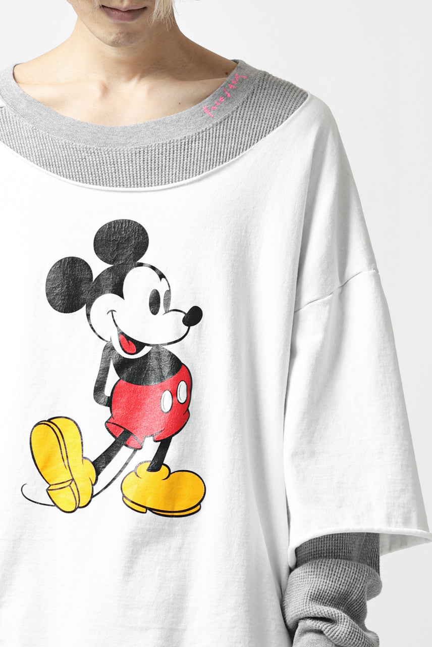 画像をギャラリービューアに読み込む, FACETASM × DISNEY Collaboration MICKEY DOCKING LAYER TOPS (WHITE)