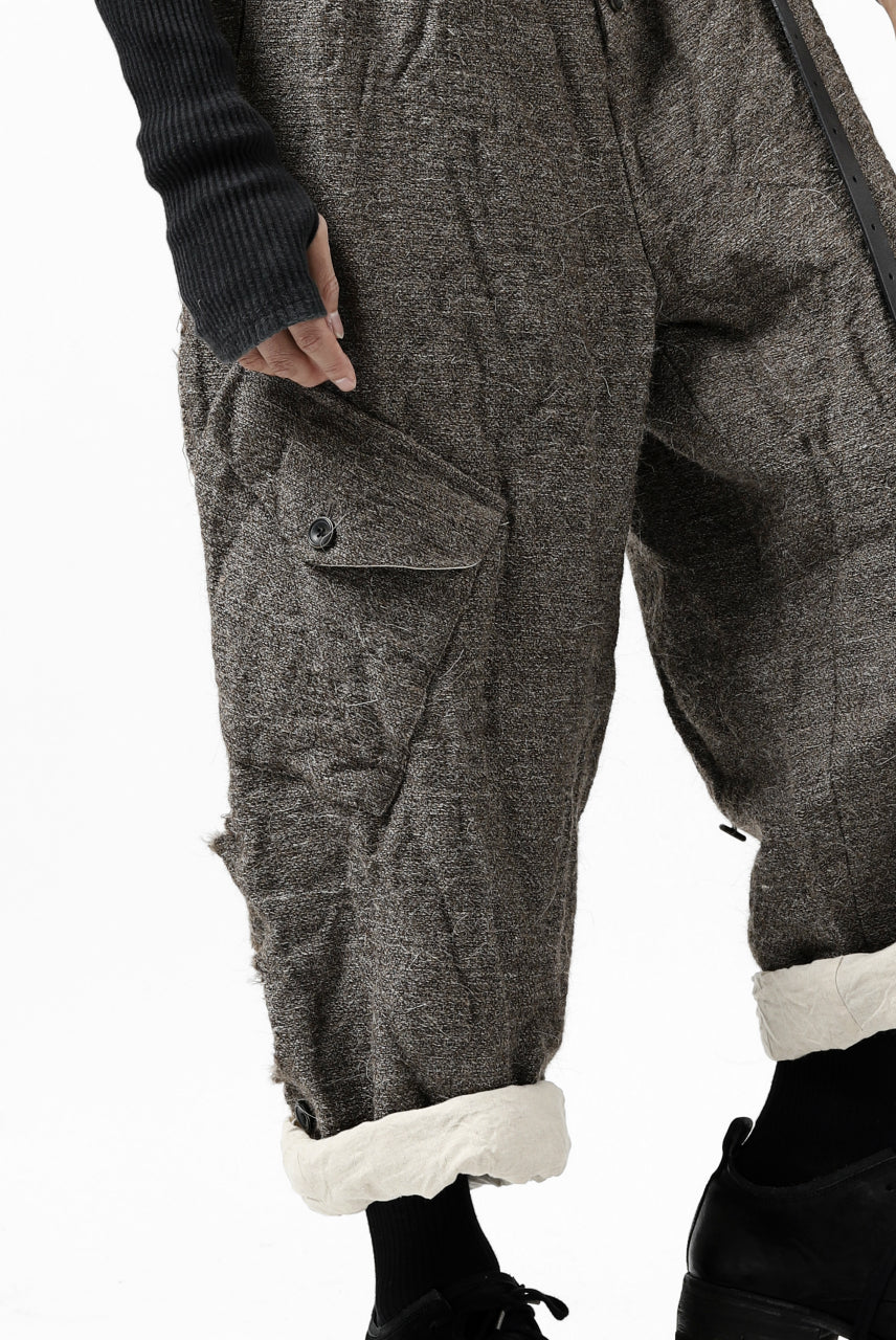 画像をギャラリービューアに読み込む, YUTA MATSUOKA buggy trousers / primitive wool (brown)