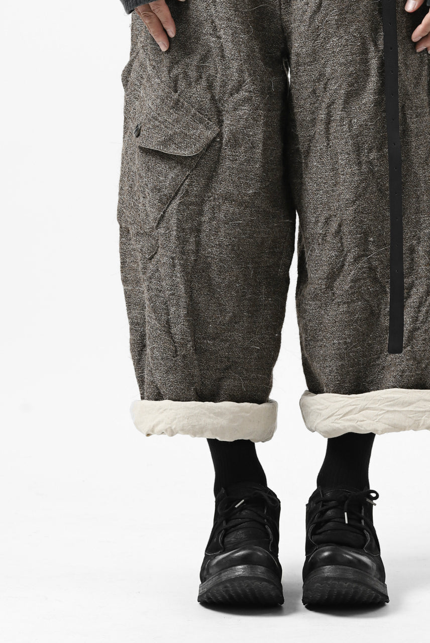画像をギャラリービューアに読み込む, YUTA MATSUOKA buggy trousers / primitive wool (brown)