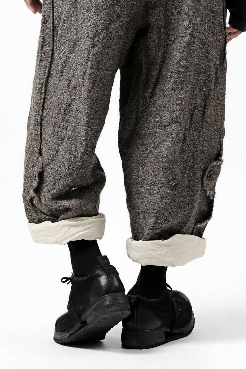画像をギャラリービューアに読み込む, YUTA MATSUOKA buggy trousers / primitive wool (brown)