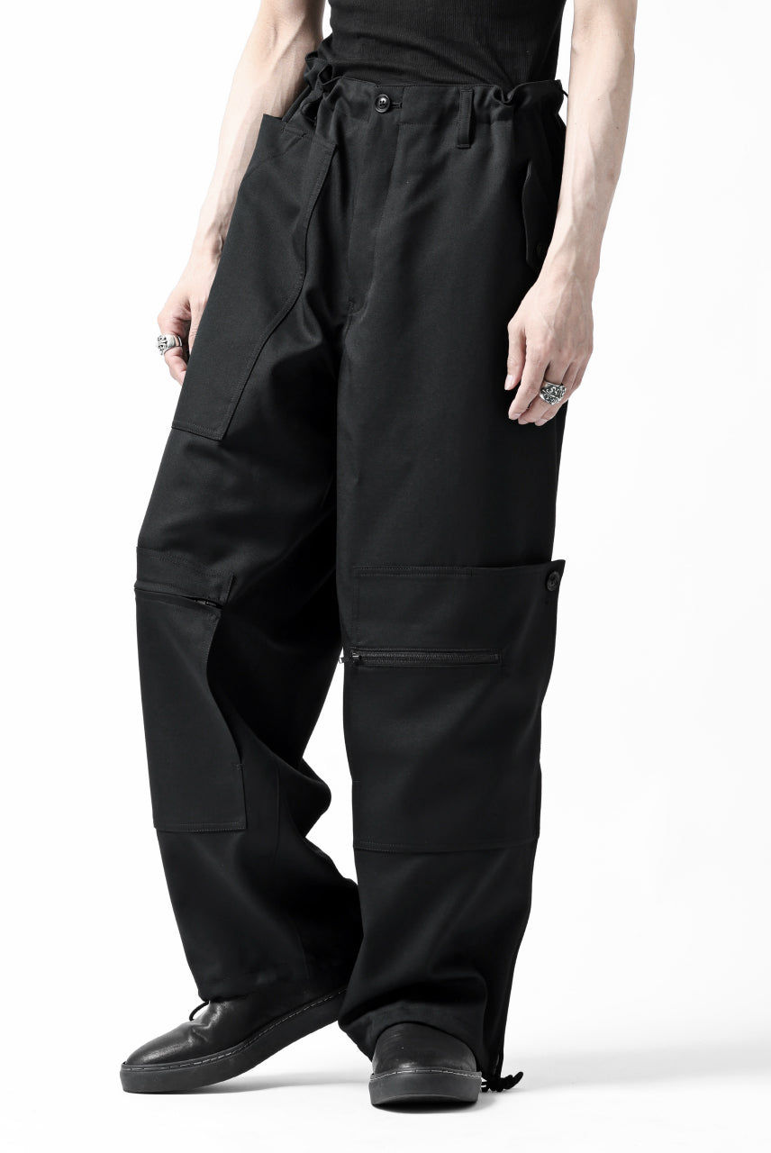 画像をギャラリービューアに読み込む, Y's BANG ON! No.189 GABARDINE PATCH WORK PANTS (BLACK)