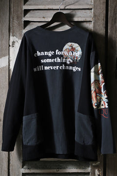 画像をギャラリービューアに読み込む, CHANGES VINTAGE REMAKE BOAT-NECK BAND L/S TEE (BLACK #F)
