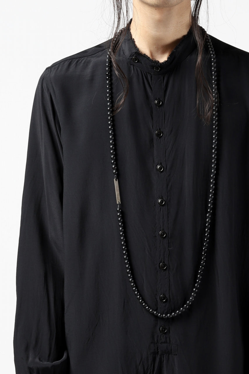 画像をギャラリービューアに読み込む, KLASICA TOPOL BEADS NECKLACE / ONYX+SILVER (MAT BLACK)