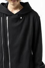 Load image into Gallery viewer, ISAMU KATAYAMA BACKLASH HOODED RIDERS BLOUSON / STRETCH RAYON SILK (BLACK)