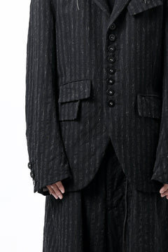 画像をギャラリービューアに読み込む, KLASICA HUNTS 10 BUTTONS DOLL BLAZER / LIGHT WEIGHT BLUR STRIPES (INK BLACK)