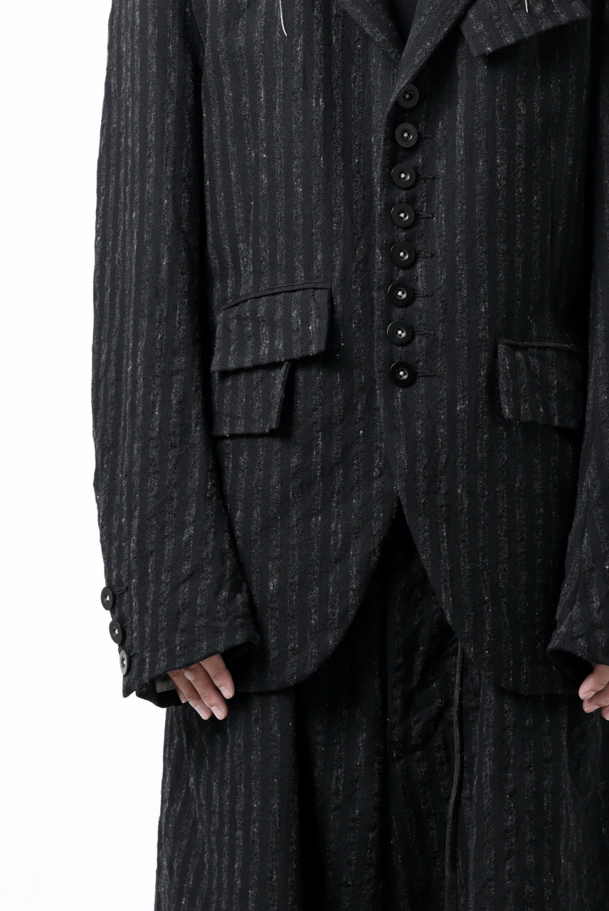 画像をギャラリービューアに読み込む, KLASICA HUNTS 10 BUTTONS DOLL BLAZER / LIGHT WEIGHT BLUR STRIPES (INK BLACK)