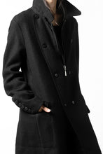 画像をギャラリービューアに読み込む, masnada HALF ZIP TRENCH COAT / TWEED LANA INTRECCIATA (BLACK)