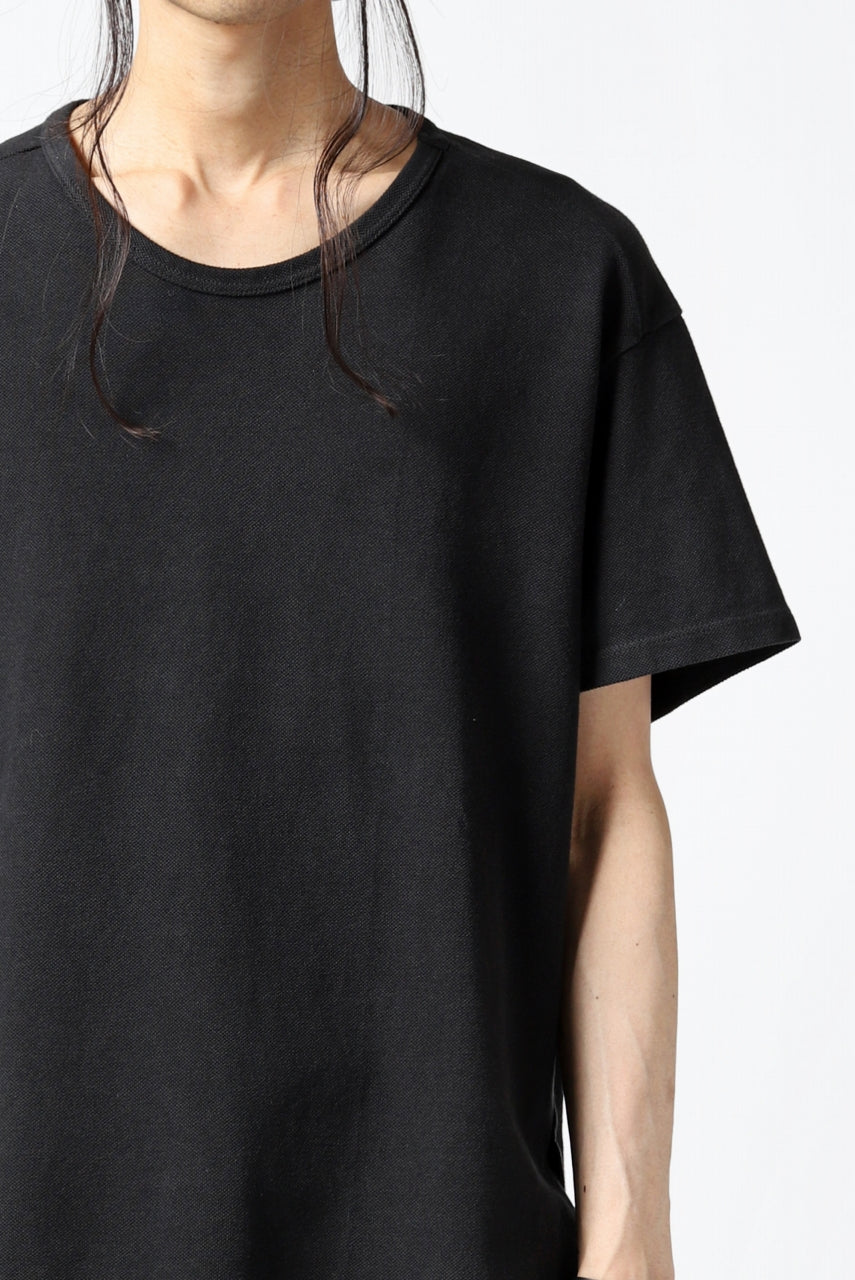 画像をギャラリービューアに読み込む, COLINA RELAX FIT T-SHIRT / PIQUE KNITTING JERSEY (ANTIQUE BLACK)