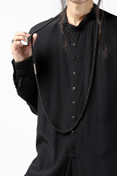 画像をギャラリービューアに読み込む, KLASICA TOPOL BEADS NECKLACE / ONYX+SILVER (MAT BLACK)