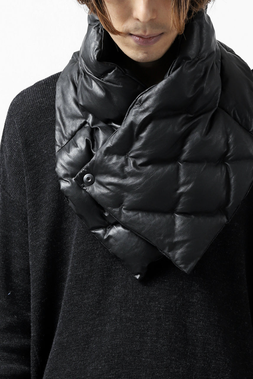 Load image into Gallery viewer, ISAMU KATAYAMA BACKLASH DOWN MUFFLER / KANGAROO + POLISH WHITE GOOSE (BLACK)