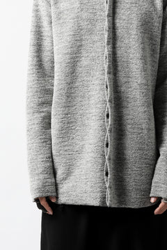 画像をギャラリービューアに読み込む, ierib MINIMAL SHIRT / COMPRESSED PILE KNIT (GREY)