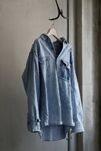 Load image into Gallery viewer, RESURRECTION HANDMADE vintage damage denim shirt (LIGHT BLUE)