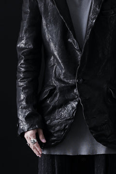 画像をギャラリービューアに読み込む, ISAMU KATAYAMA BACKLASH TAILORED JACKET / DOUBLE-SHOULDER OBJECT DYED (BLACK)