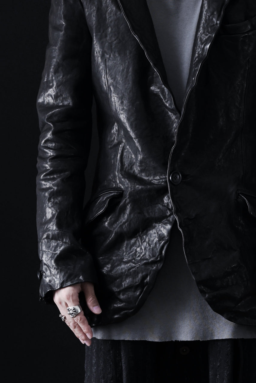 画像をギャラリービューアに読み込む, ISAMU KATAYAMA BACKLASH TAILORED JACKET / DOUBLE-SHOULDER OBJECT DYED (BLACK)