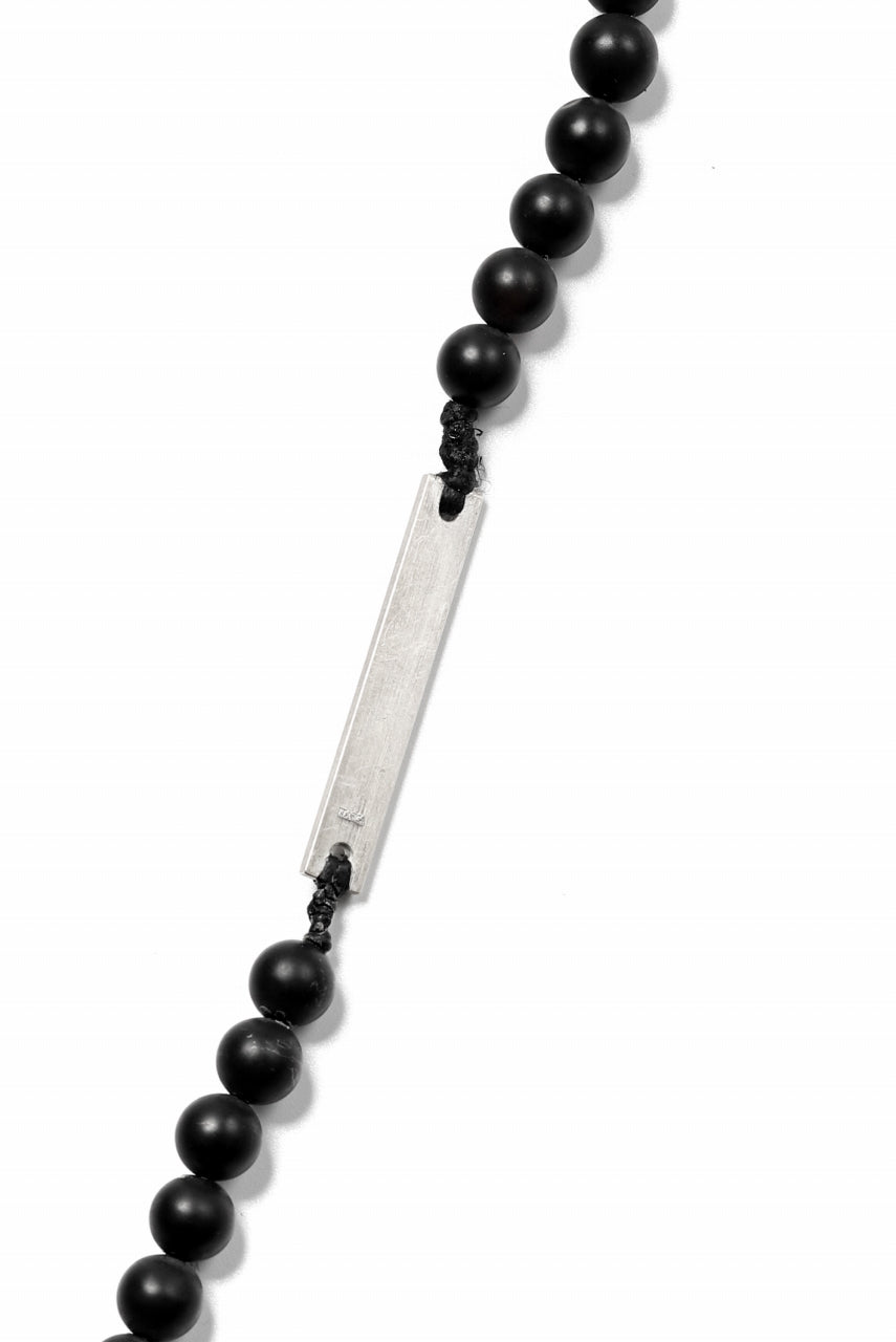 画像をギャラリービューアに読み込む, KLASICA TOPOL BEADS NECKLACE / ONYX+SILVER (MAT BLACK)