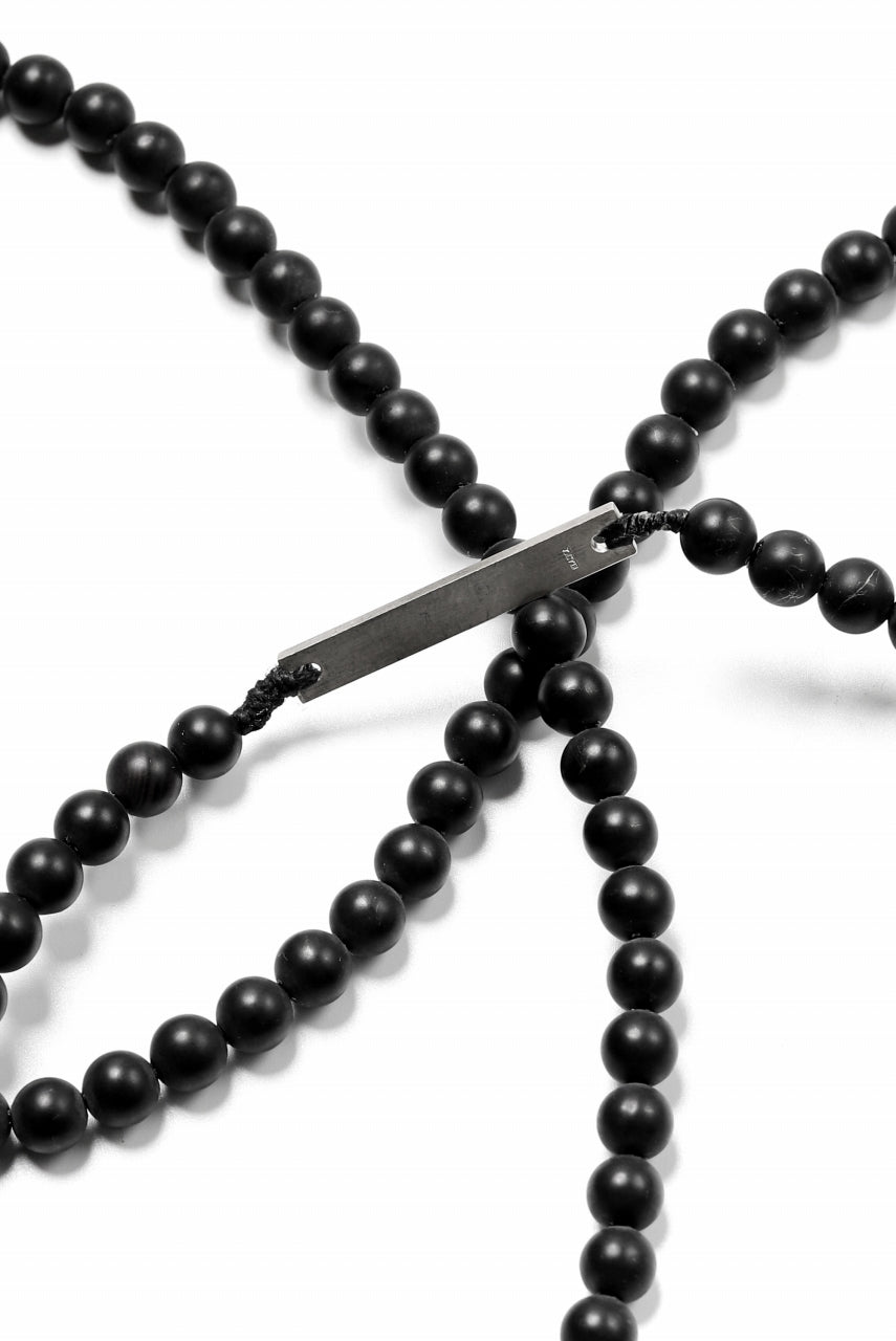 画像をギャラリービューアに読み込む, KLASICA TOPOL BEADS NECKLACE / ONYX+SILVER (MAT BLACK)